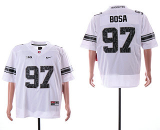 Men's Ohio State Buckeyes #97 Joey Bosa White With Camo Stitched NCAA 2017 Nike College Football Jersey