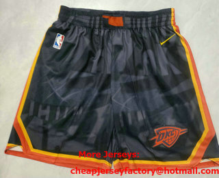 Men's Oklahoma City Thunder Black 2023 City Icon Swingman Shorts