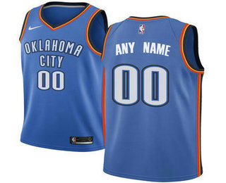 Men's Oklahoma City Thunder Nike Blue Swingman Custom Jersey - Icon Edition