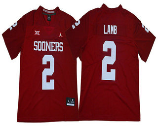Men's Oklahoma Sooners #2 CeeDee Lamb Red 2017 Vapor Untouchable Limited Stitched Brand Jordan NCAA Jersey