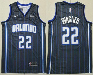 Men's Orlando Magic #22 Franz Wagner Black Sponsor Swingman Jersey