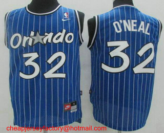 Men's Orlando Magic #32 Shaquille O'neal Blue Stitched NBA Nike Swingman Jersey