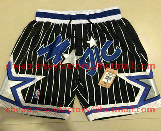 Men's Orlando Magic 1992-93 Black Just Don Shorts Swingman Shorts