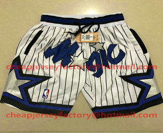 Men's Orlando Magic 1992-93 White Just Don Shorts Swingman Shorts