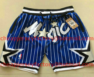 Men's Orlando Magic 1994-95 Blue Just Don Shorts Swingman Shorts