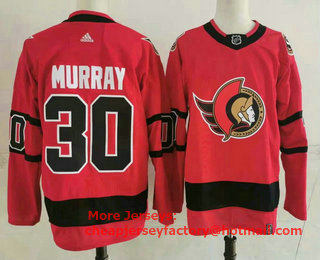 Men's Ottawa Senators #30 Matt Murray Red 2021 Retro Stitched NHL Jersey