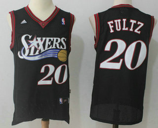 Men's Philadelphia 76ers #20 Markelle Fultz Black Hardwood Classics Soul Swingman Throwback Jersey