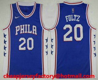 Men's Philadelphia 76ers #20 Markelle Fultz Royal Blue 2017-2018 Nike Icon Edition Swingman Jersey