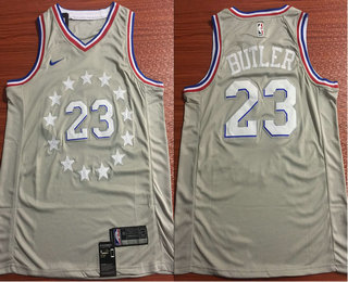 Men's Philadelphia 76ers #23 Jimmy Butler Gray 2018-19 City Edition Nike Swingman Stitched NBA Jersey