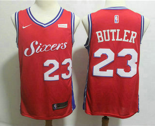 Men's Philadelphia 76ers #23 Jimmy Butler Red 2017-2018 Nike Swingman Stubhub Stitched NBA Jersey