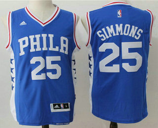 Men's Philadelphia 76ers #25 Ben Simmons Blue Revolution 30 Swingman Basketball Jersey