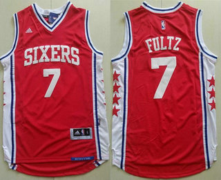 Men's Philadelphia 76ers #7 Markelle Fultz Red Stitched NBA Revolution 30 Swingman Jersey