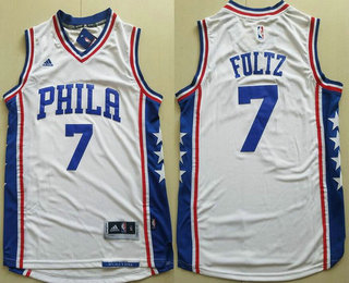 Men's Philadelphia 76ers #7 Markelle Fultz White Stitched NBA Revolution 30 Swingman Jersey