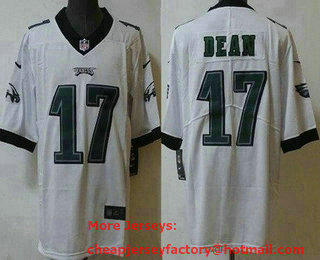 Men's Philadelphia Eagles #17 Nakobe Dean Limited White Vapor Jersey