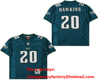 Men's Philadelphia Eagles #20 Brian Dawkins Green 1996 Throwback Jersey