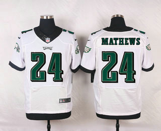 Men's Philadelphia Eagles #24 Ryan Mathews White Road NFL Nike Elite Jersey