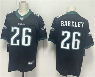 Men's Philadelphia Eagles #26 Saquon Barkley Black 2024 New Vapor Untouchable Limited Stitched Jersey