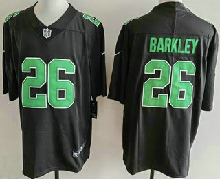 Men's Philadelphia Eagles #26 Saquon Barkley Limited Black Alternate Vapor Jersey