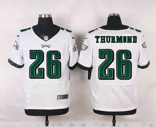 Men's Philadelphia Eagles #26 Walter Thurmond White Road NFL Nike Elite Jersey