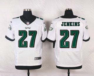 Men's Philadelphia Eagles #27 Malcolm Jenkins White Road NFL Nike Elite Jersey