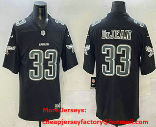 Men's Philadelphia Eagles #33 Cooper DeJean Limited Black Fashion Vapor Jersey