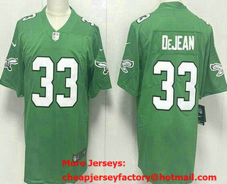 Men's Philadelphia Eagles #33 Cooper DeJean Limited Kelly Green Vapor Jersey