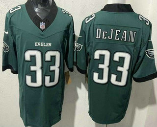 Men's Philadelphia Eagles #33 Cooper DeJean Limited Midnight Green FUSE Vapor Jersey