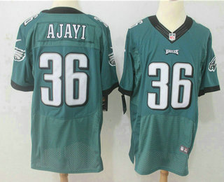 Men's Philadelphia Eagles #36 Jay Ajayi Midnight Green Team Color Stitched NFL Nike Elite Jersey
