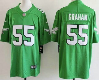 Men's Philadelphia Eagles #55 Brandon Graham Limited Kelly Green Vapor Jersey