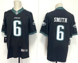Men's Philadelphia Eagles #6 DeVonta Smith Black 2024 New Vapor Untouchable Limited Stitched Jersey
