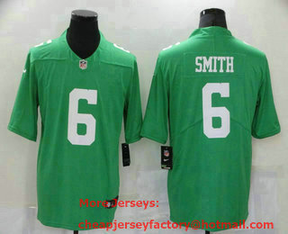 Men's Philadelphia Eagles #6 DeVonta Smith Light Green 2021 Vapor Untouchable Stitched NFL Nike Limited Jersey
