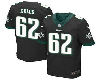 Men's Philadelphia Eagles #62 Jason Kelce Black Alternate NFL Nike Elite Jersey