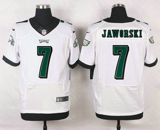 Men's Philadelphia Eagles #7 Ron Jaworski White Retired Player NFL Nike Elite Jersey