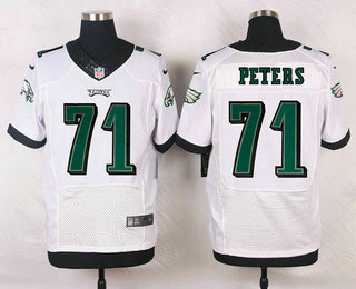 Men's Philadelphia Eagles #71 Jason Peters White Road NFL Nike Elite Jersey