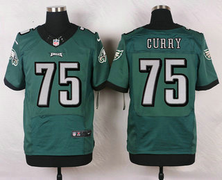 Men's Philadelphia Eagles #75 Vinny Curry Midnight Green Team Color NFL Nike Elite Jersey