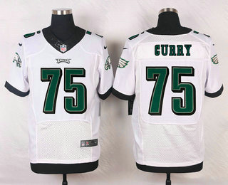 Men's Philadelphia Eagles #75 Vinny Curry White Road NFL Nike Elite Jersey