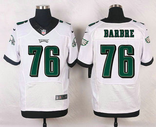 Men's Philadelphia Eagles #76 Allen Barbre White Road NFL Nike Elite Jersey