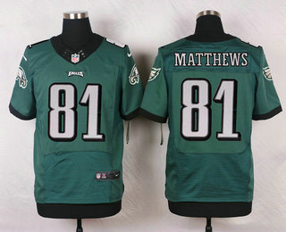 Men's Philadelphia Eagles #81 Jordan Matthews Midnight Green Team Color NFL Nike Elite Jersey