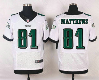 Men's Philadelphia Eagles #81 Jordan Matthews White Road NFL Nike Elite Jersey