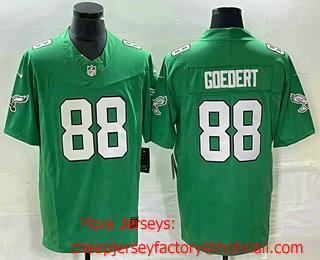 Men's Philadelphia Eagles #88 Dallas Goedert Green 2023 FUSE Vapor Limited Throwback Stitched Jersey
