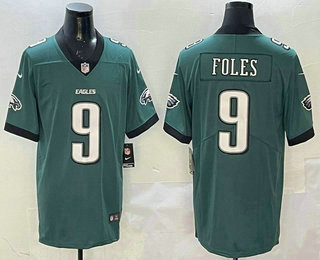 Men's Philadelphia Eagles #9 Nick Foles Midnight Green Vapor Limited Jersey