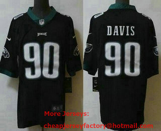 Men's Philadelphia Eagles #90 Jordan Davis Limited Black Vapor Jersey