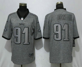 Men's Philadelphia Eagles #91 Fletcher Cox 2017 Vapor Untouchable Stitched NFL Nike Gray Gridiron Limited Jersey