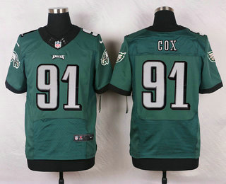 Men's Philadelphia Eagles #91 Fletcher Cox Midnight Green Team Color NFL Nike Elite Jersey