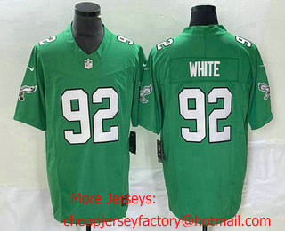 Men's Philadelphia Eagles #92 Reggie White Green 2023 FUSE Vapor Limited Throwback Stitched Jersey