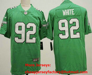 Men's Philadelphia Eagles #92 Reggie White Limited Green Alternate Vapor Jersey