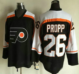 Men's Philadelphia Flyers #26 Brian Propp 1997-98 Black CCM Vintage Throwback Jersey