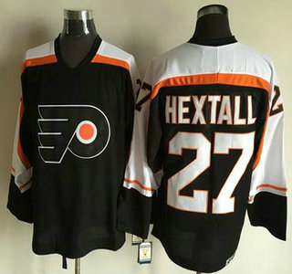 Men's Philadelphia Flyers #27 Ron Hextall 1997-98 Black CCM Vintage Throwback Jersey