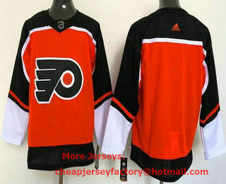 Men's Philadelphia Flyers Blank Orange 2021 Reverse Retro Authentic Jersey