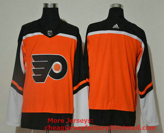 Men's Philadelphia Flyers Blank Orange With Black Name Adidas 2020-21 Stitched NHL Jersey